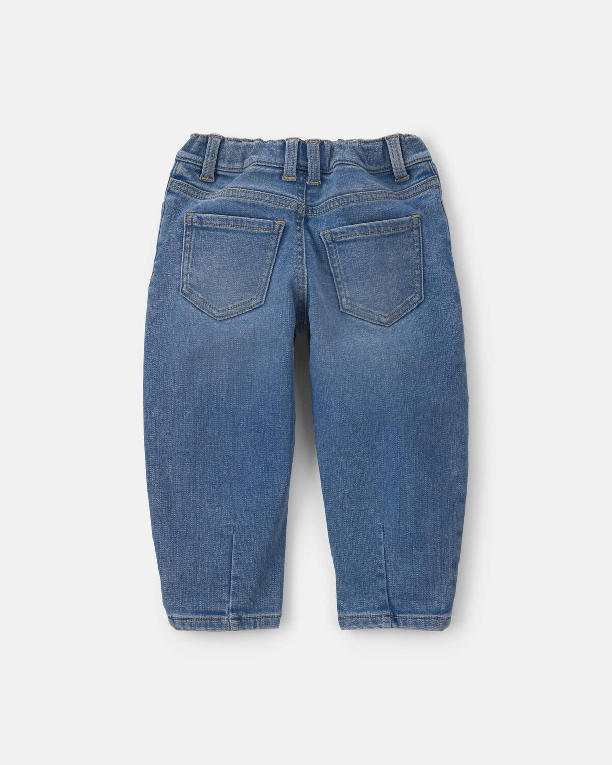 Toddler Girl Fleece-Lined Denim Barrel Jeans - Medium Wash - Image 2