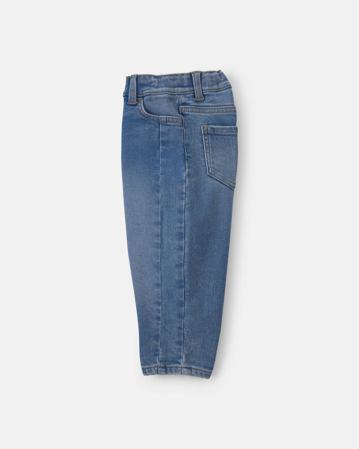 Toddler Girl Fleece-Lined Denim Barrel Jeans - Medium Wash - Image 4