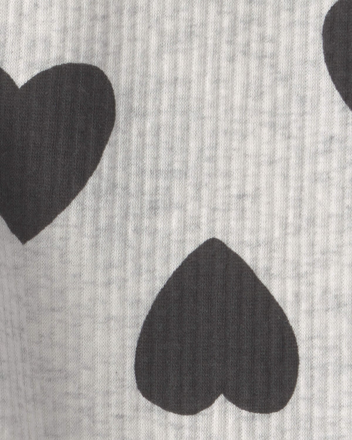 Toddler Girl Heart Pull-On Stretch Leggings - Grey/Black - Image 3