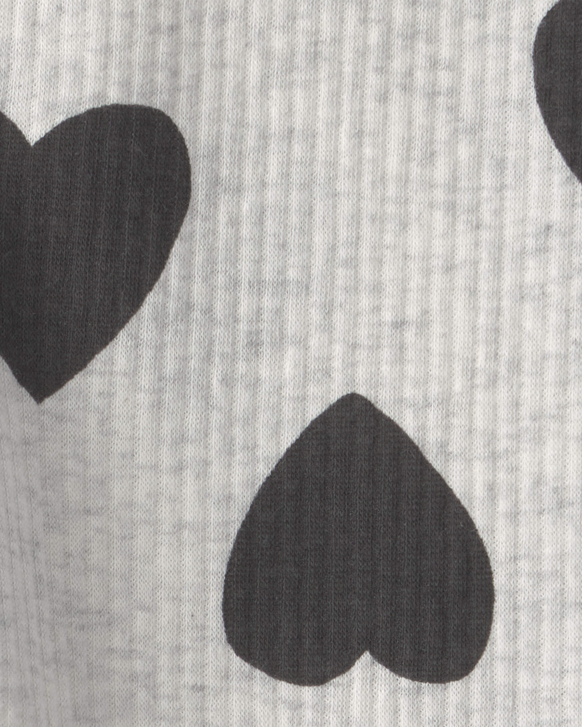Toddler Girl Heart Pull-On Stretch Leggings - Grey/Black - Image 4