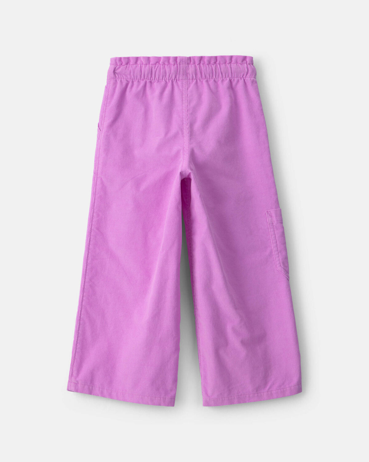 Toddler Girl Flower Corduroy Wide-Leg Pants - Purple - Image 2