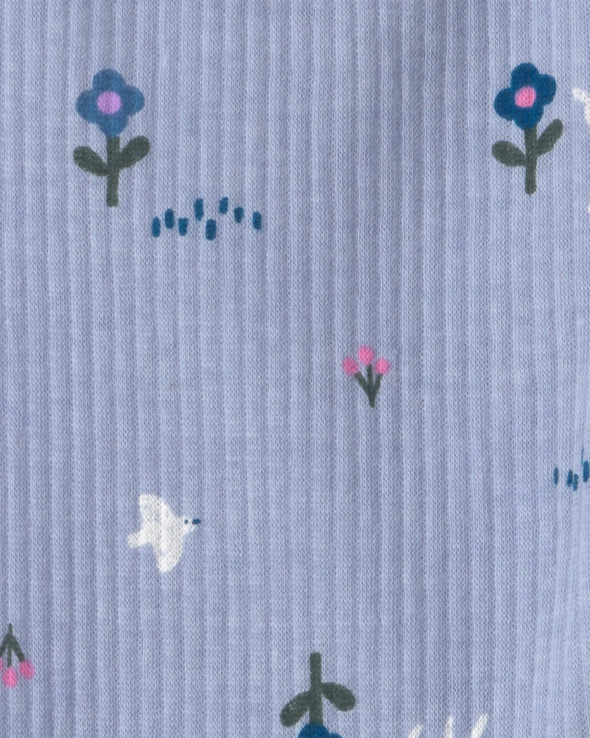 Toddler Girl Deer Floral Pull-On Stretch Leggings - Blue - Image 3