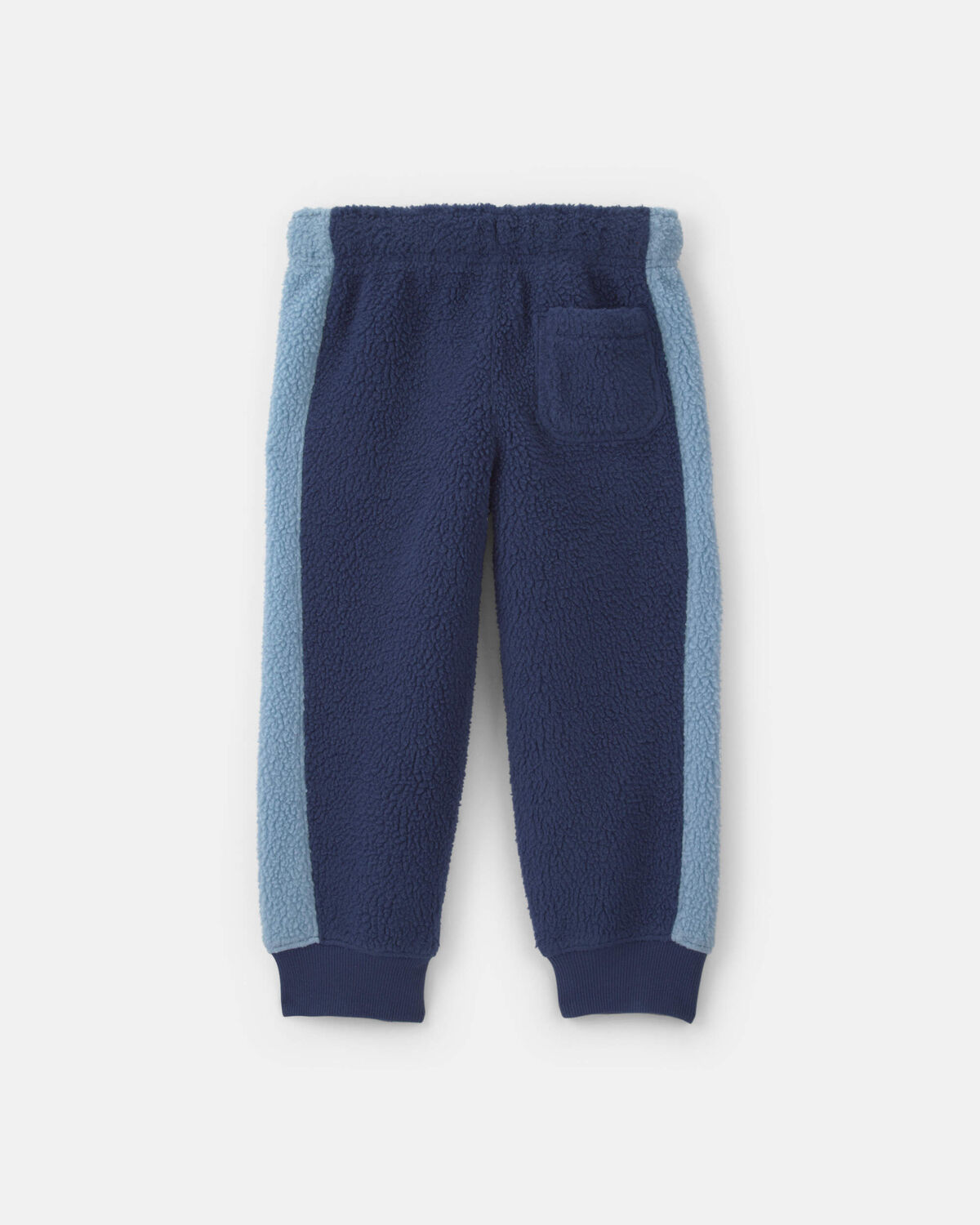 Toddler Boy Colorblock Fleece Joggers - Navy Blue/Light Blue - Image 2