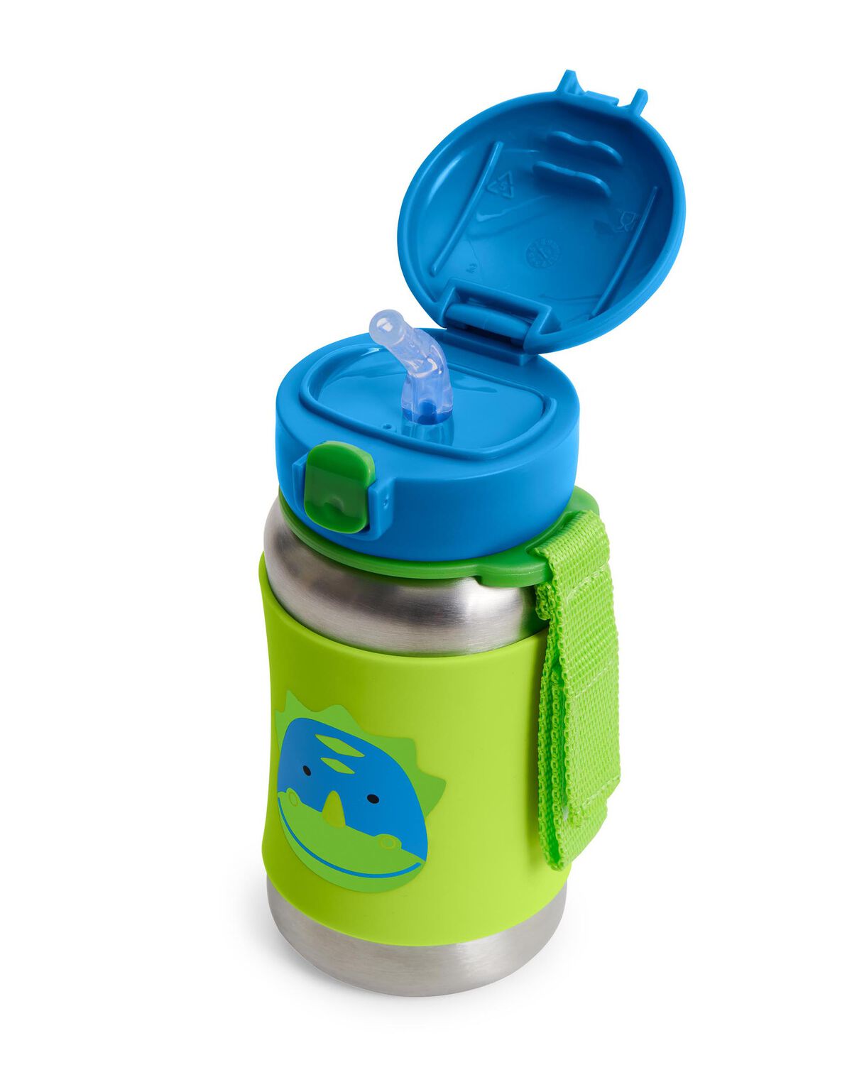 Zoo Stainless Steel Little Kid Straw Bottle - Dinosaur - Image 2