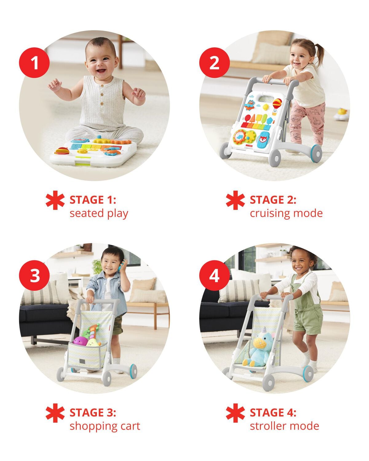 Explore & More 4-in-1 Grow Along Activity Walker Baby Toy - Image 3