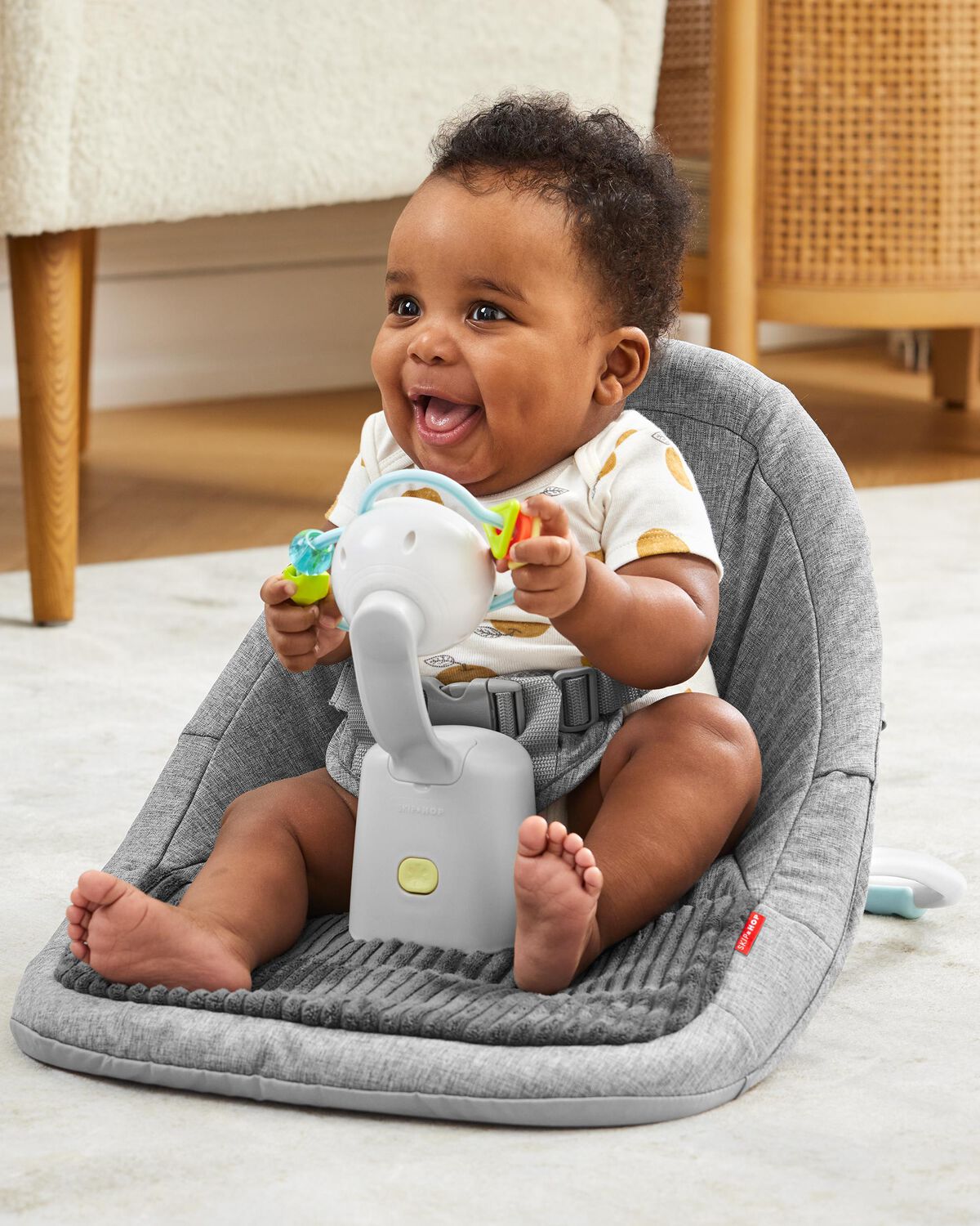 Silver Lining Cloud Upright Activity Floor Seat - Grey - Image 4