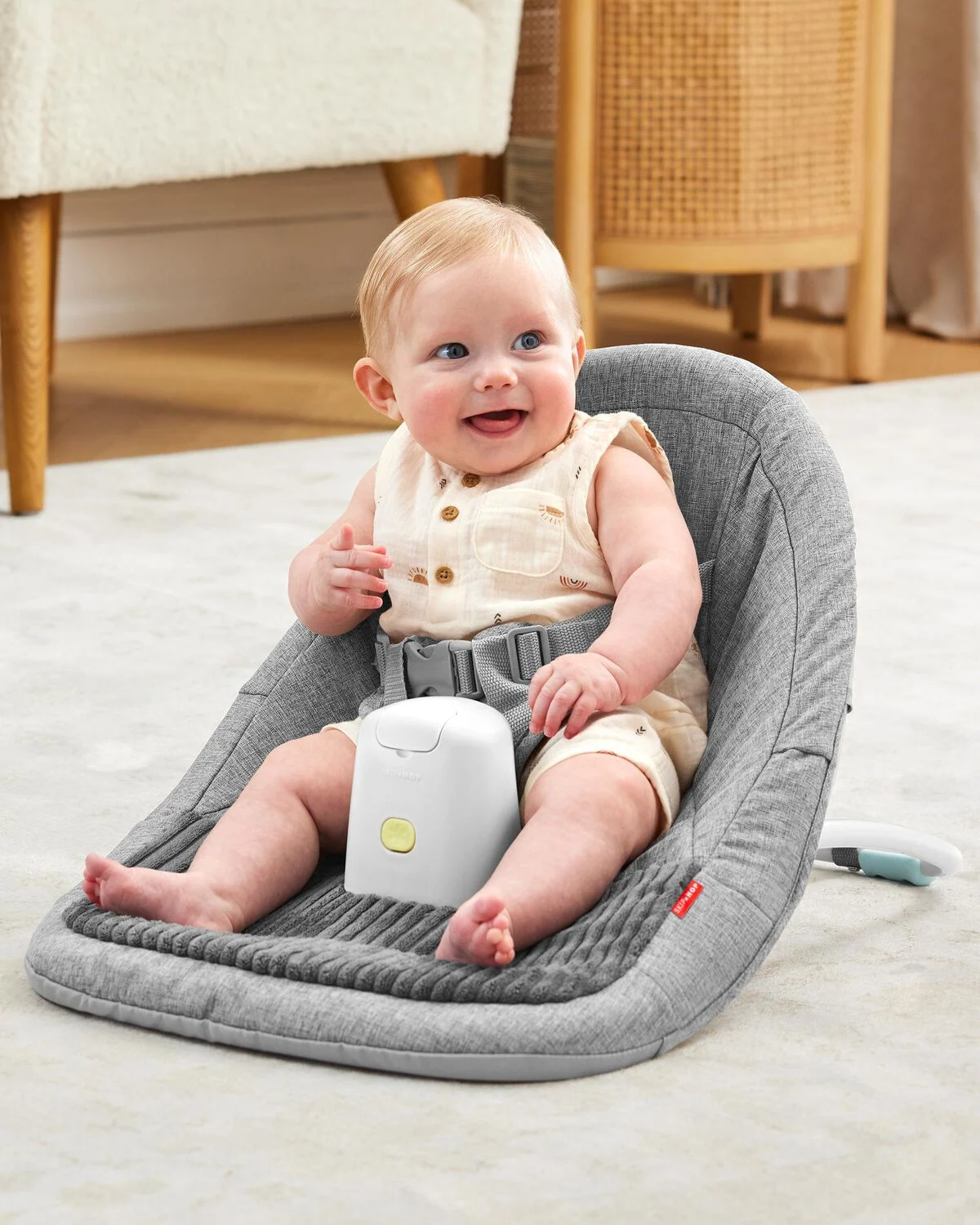 Silver Lining Cloud Upright Activity Floor Seat - Grey - Image 5