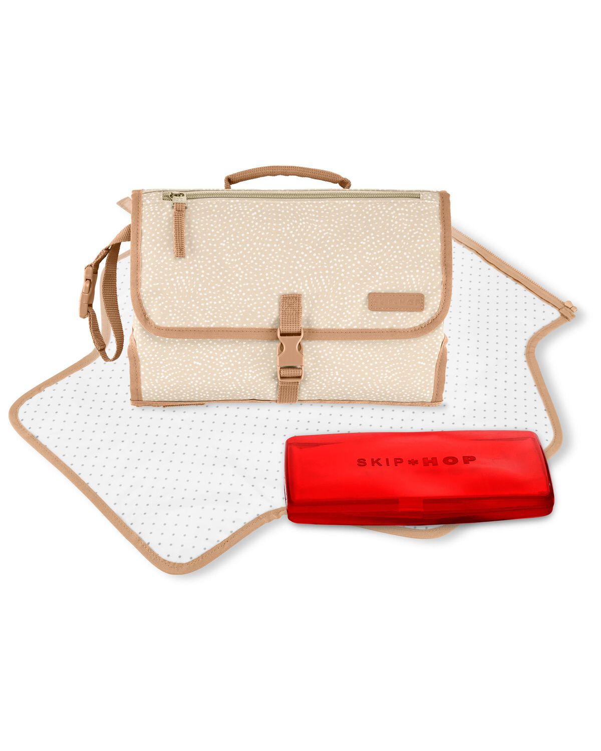 Pronto Signature Changing Station - Beige Swirl Dot - Image 2
