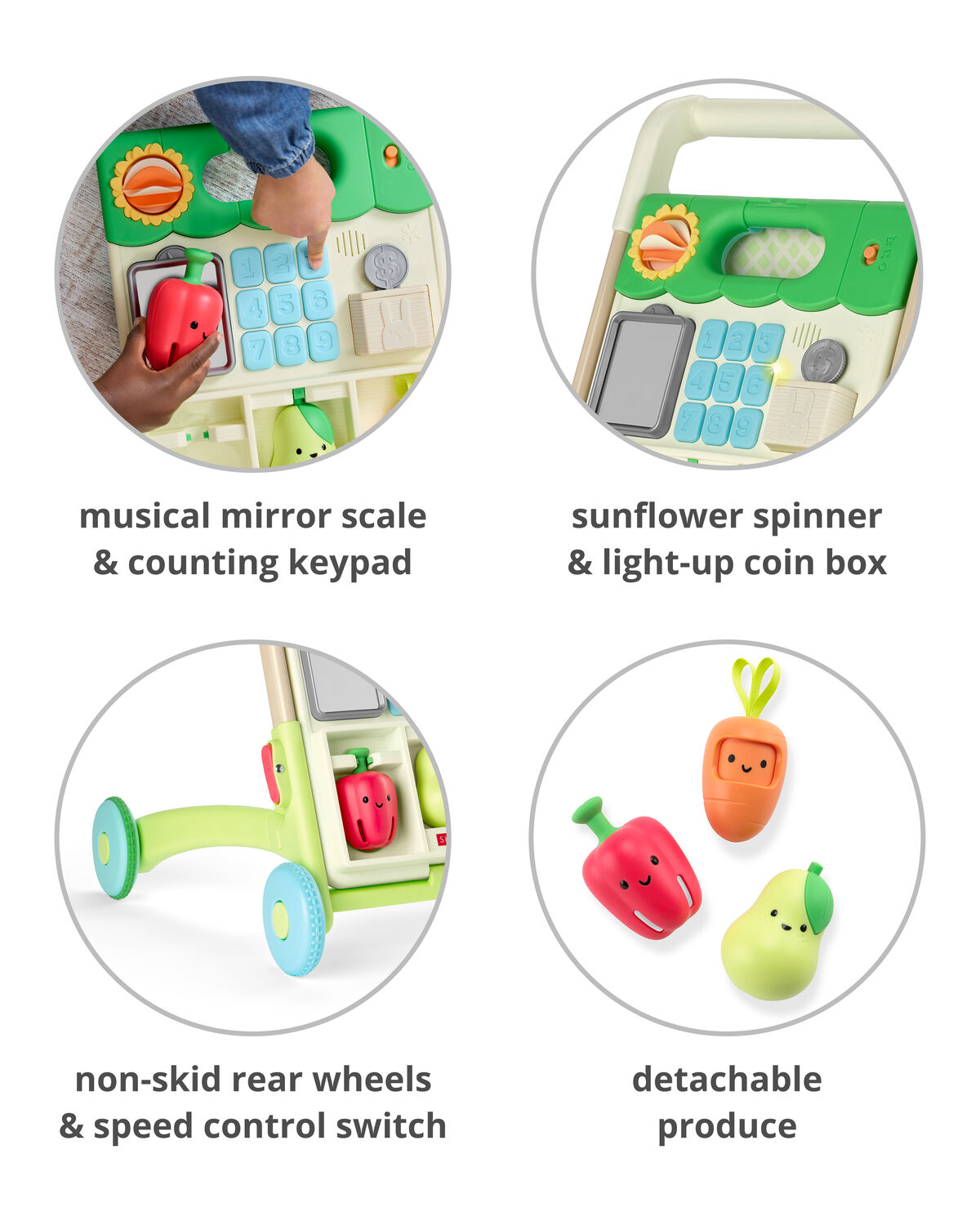 Farmstand 5-in-1 Grow Along Activity Walker Baby Toy - Image 5
