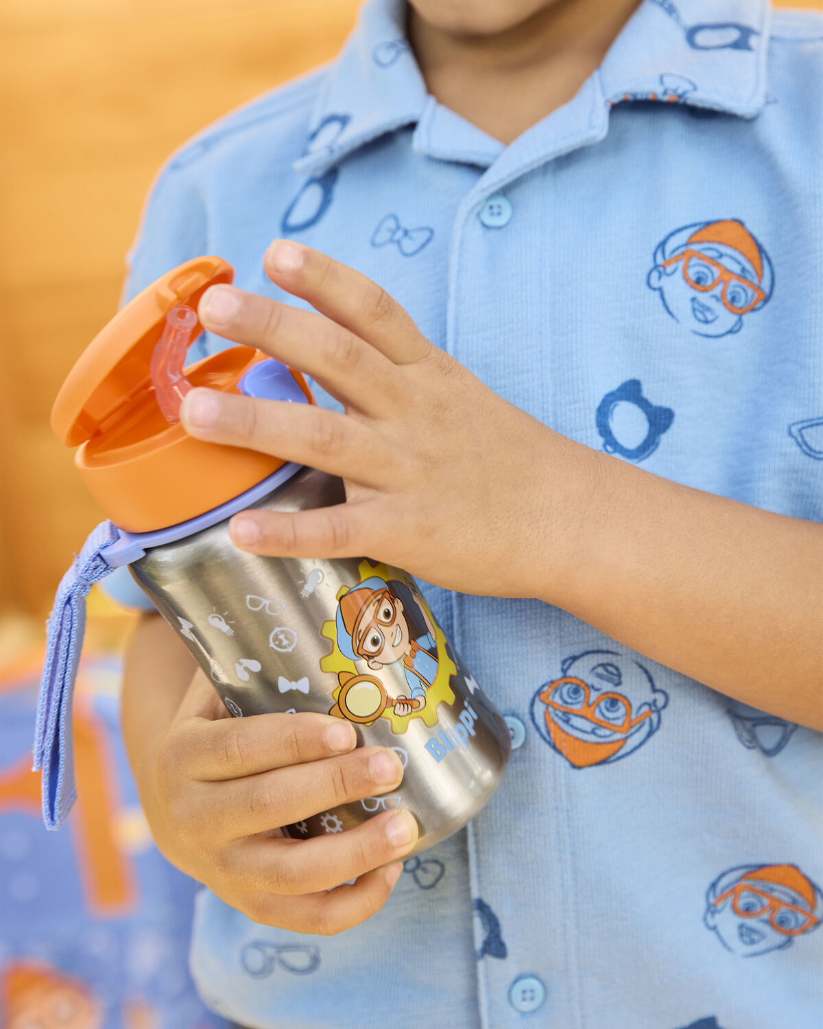 Blippi Stainless Steel Straw Bottle - Image 2