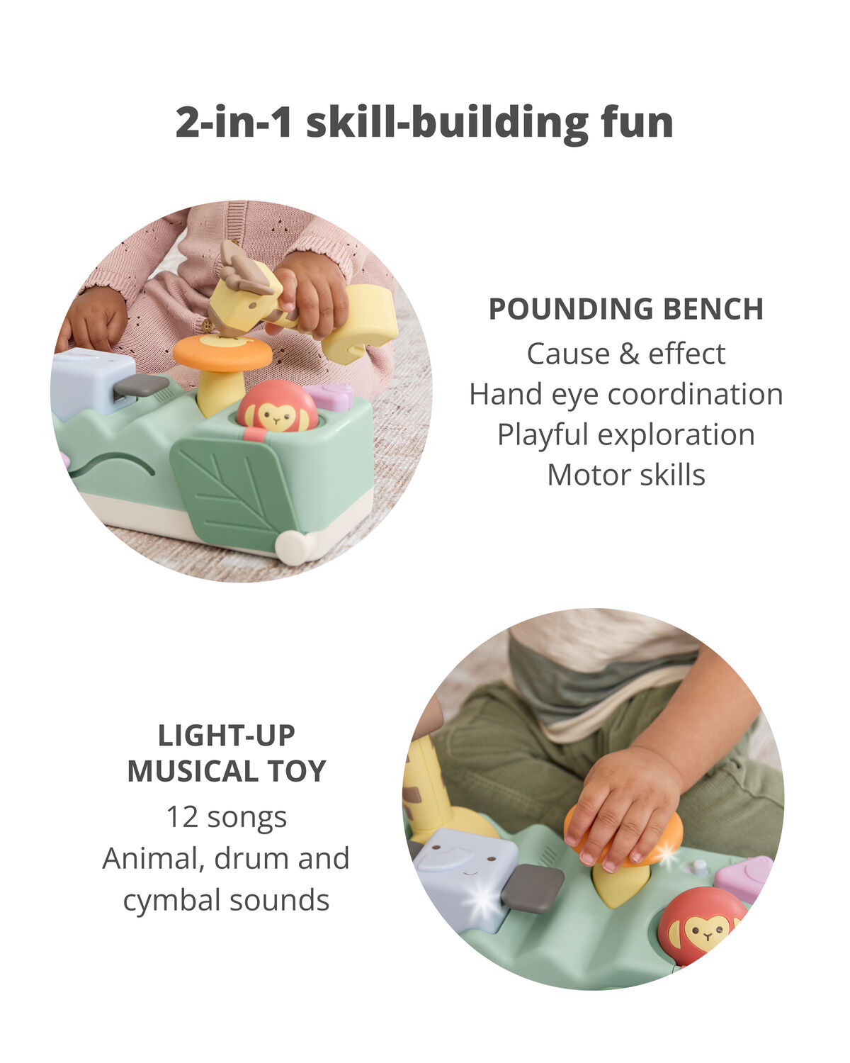 Geometric Wonders Musical Pounding Bench Baby Toy - Image 3
