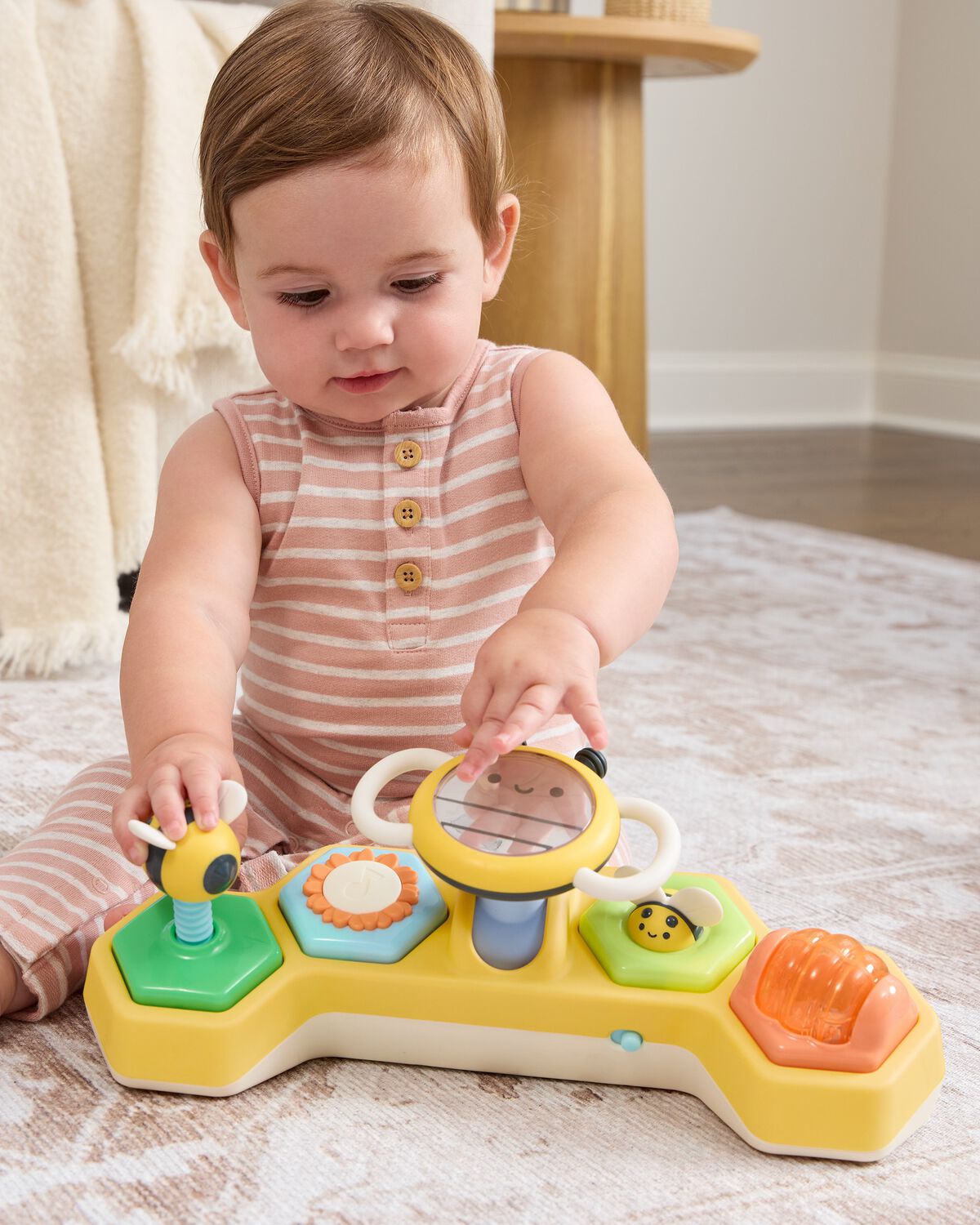 Farmstand See & Bee Steering Wheel & Tummy Time Baby Toy - Image 2
