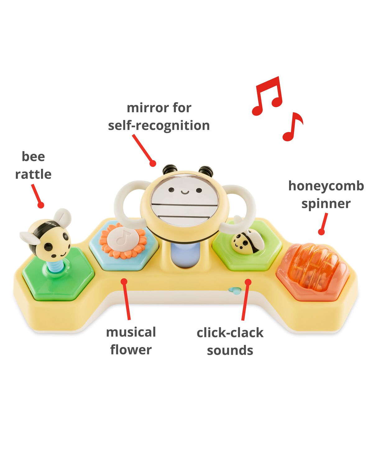 Farmstand See & Bee Steering Wheel & Tummy Time Baby Toy - Image 5