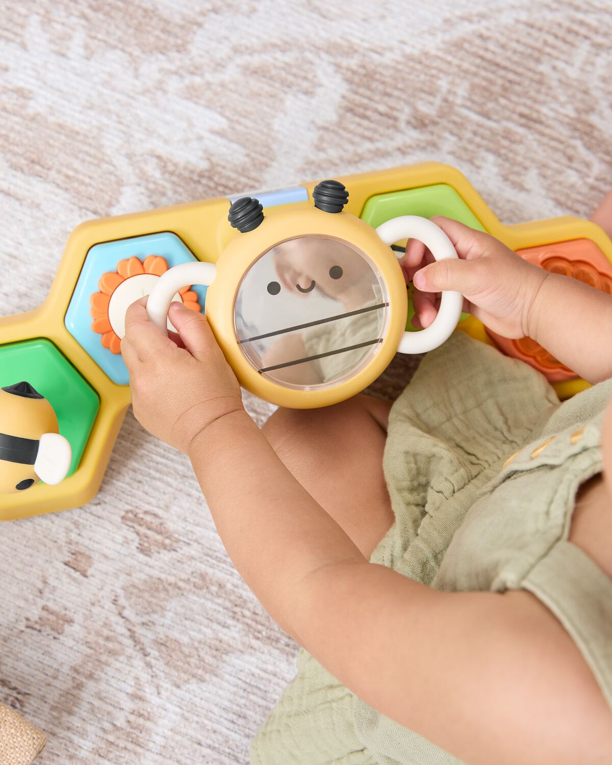Farmstand See & Bee Steering Wheel & Tummy Time Baby Toy - Image 6