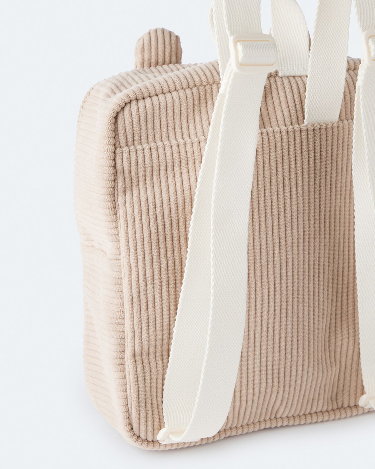 Bear Corduroy Square Backpack - Tan - Image 6