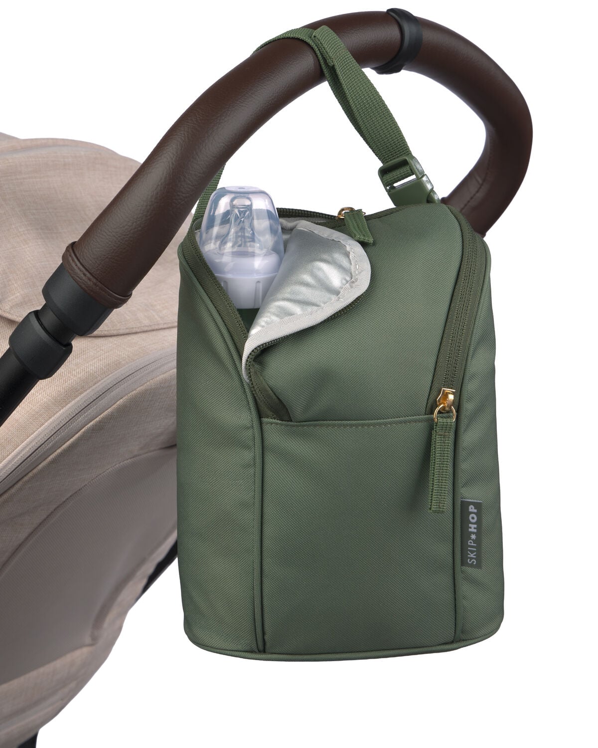 Grab & Go Double Bottle Bag - Sage - Image 3