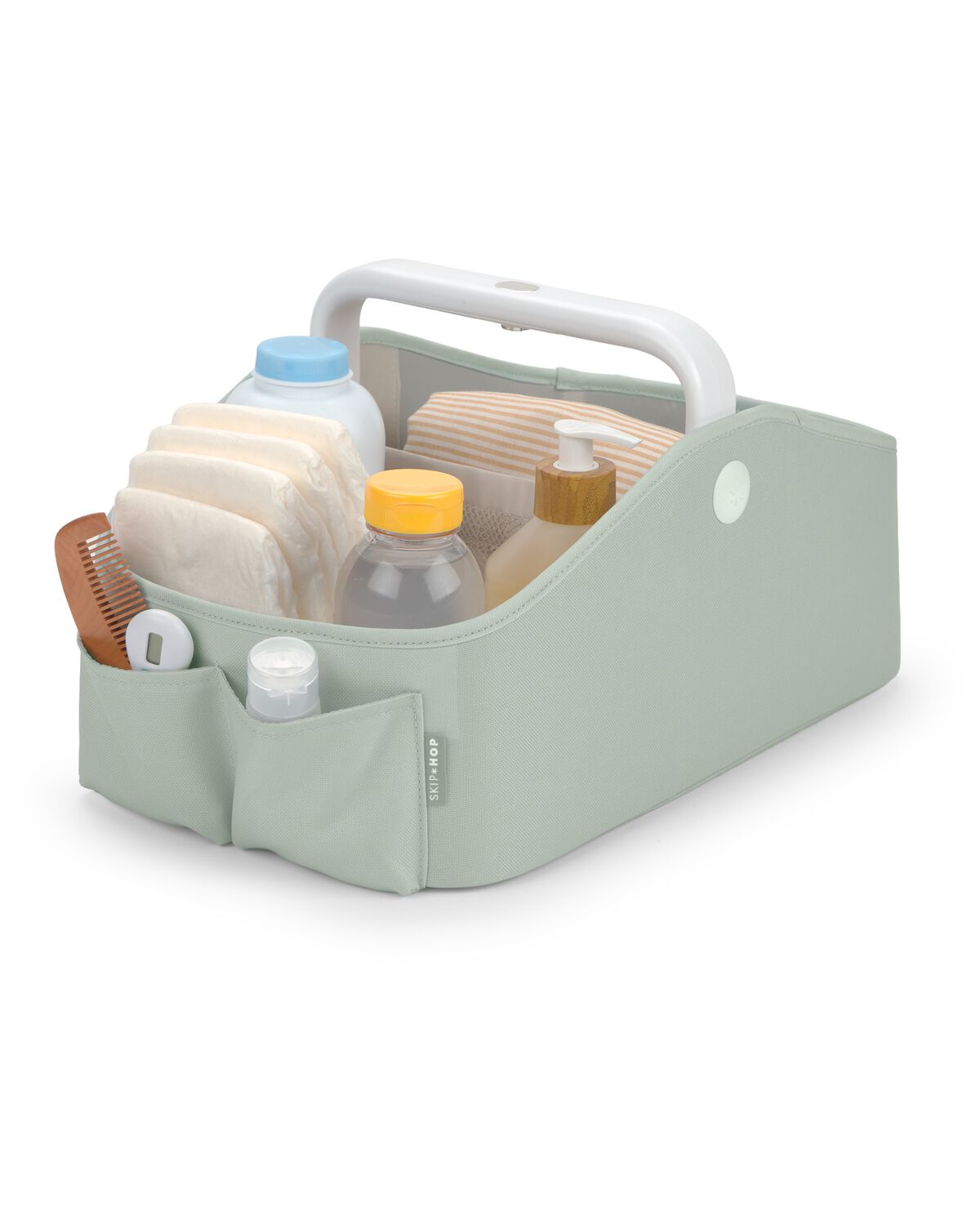 Nursery Style Light-Up Diaper Caddy - Sage - Image 2