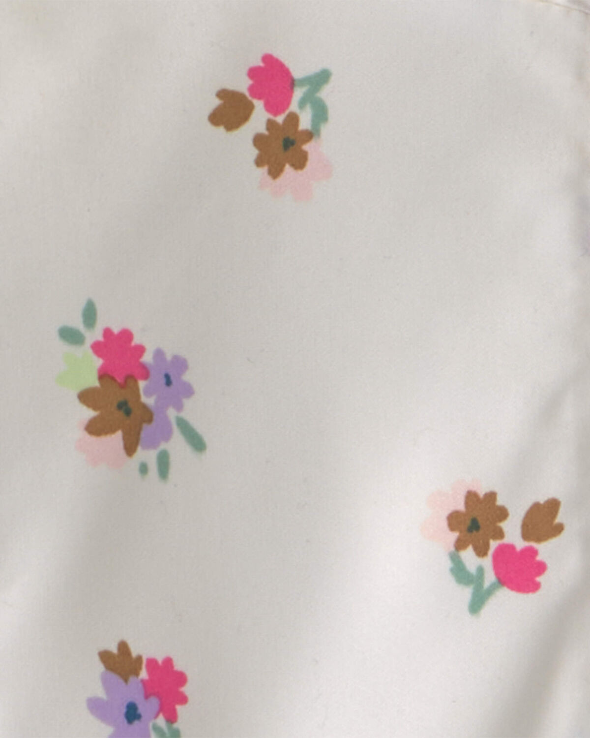 Baby Girl Floral Hooded Midweight Winter Jacket - Cream - Image 3