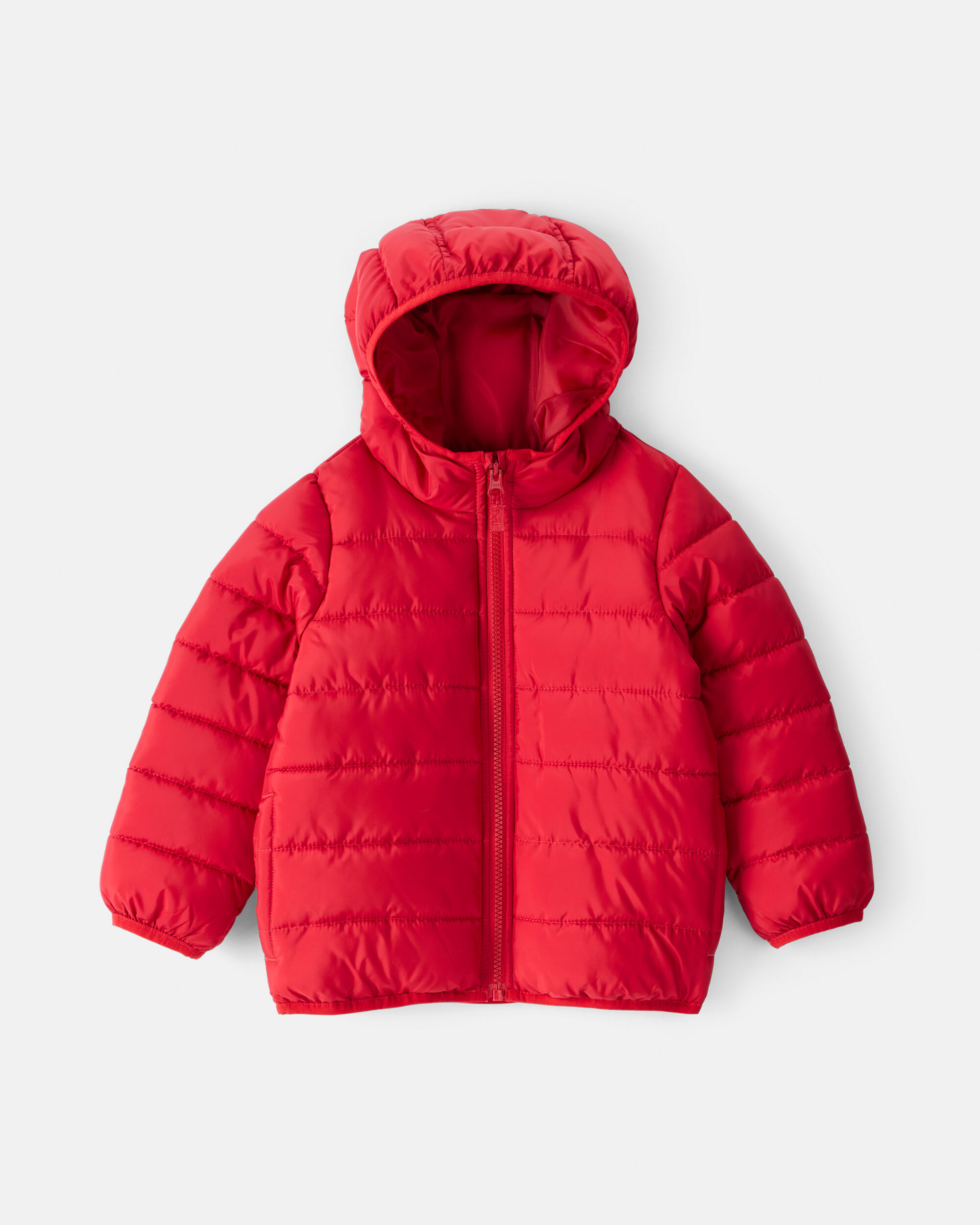 Baby Boy Midweight Packable Puffer - Red - Image 5