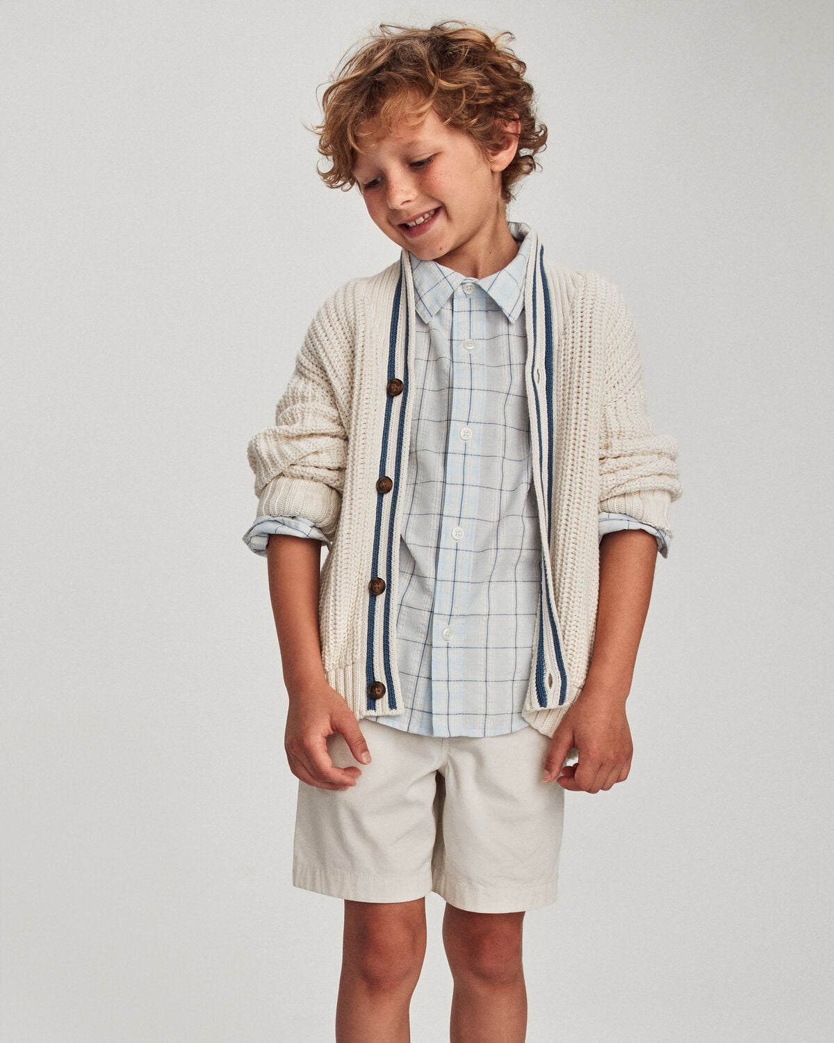 Boys Plaid Button-Down Shirt - Blue - Image 2