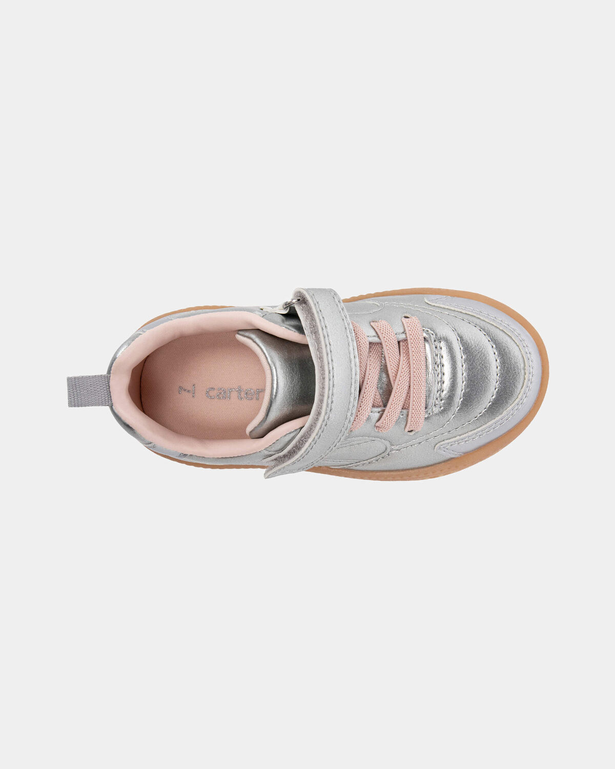 Toddler Girl Athletic Sneakers - Silver/Brown - Image 4