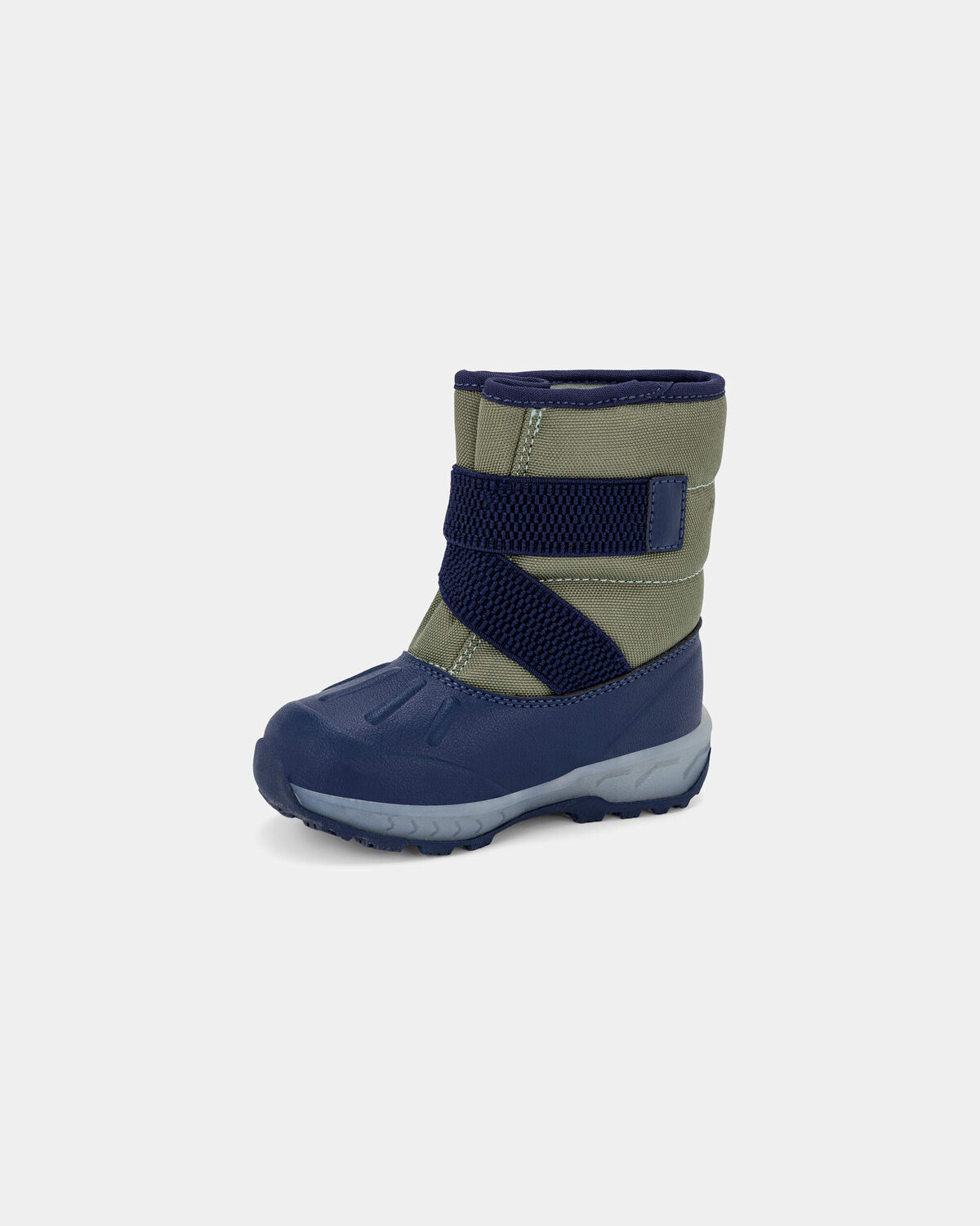 Toddler Boy Color Block Snow Boots - Olive/Navy - Image 6