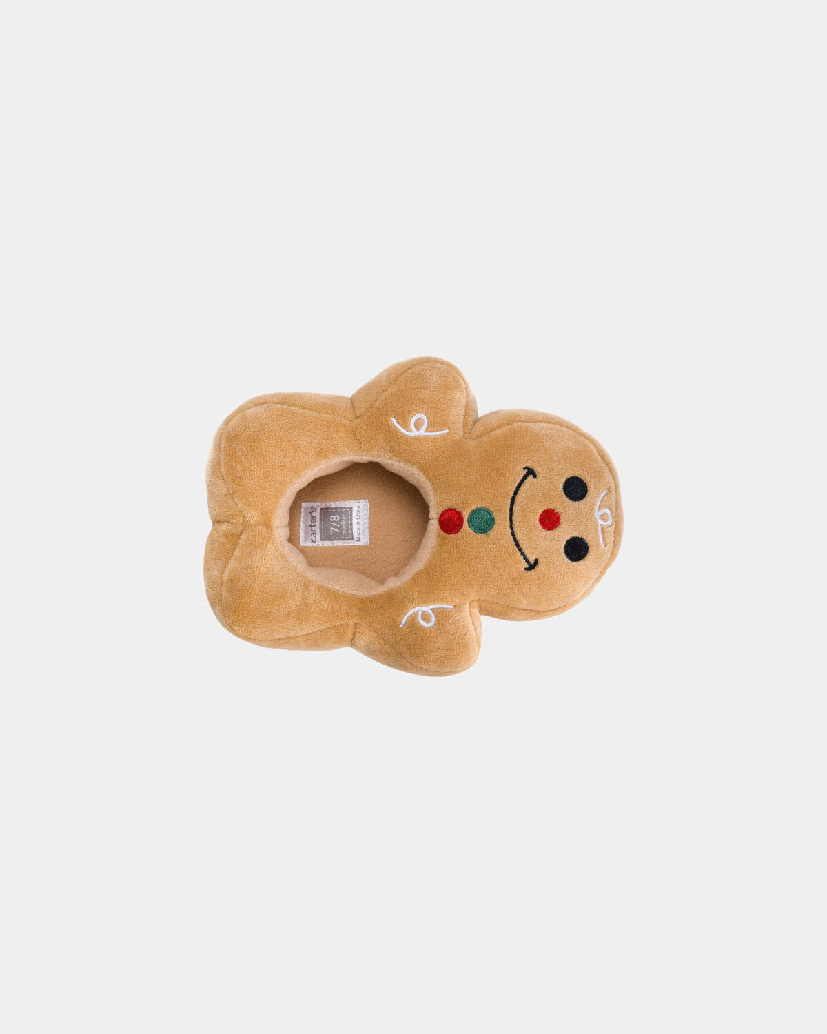 Boys Gingerbread Man Slippers - Brown - Image 3