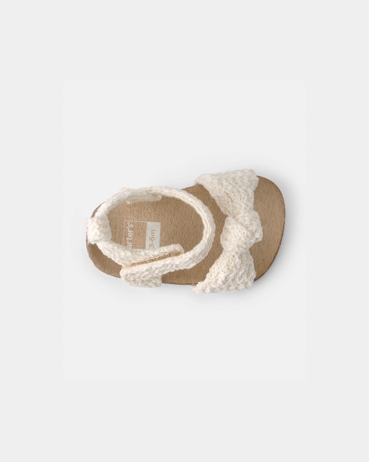 Baby Girl Knit Sandals - Cream - Image 4