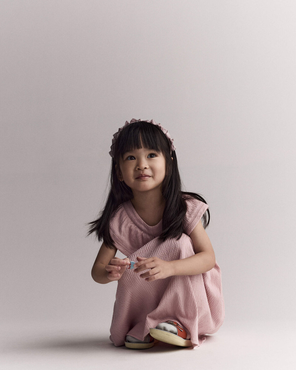 Toddler Girl Bow Headband - Mauve - Image 5