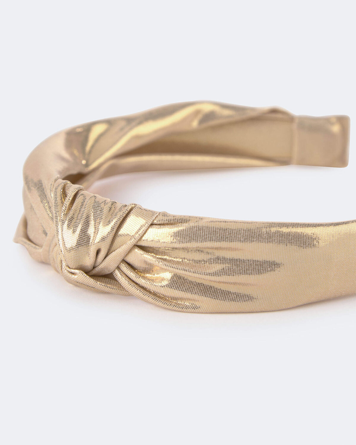 Toddler Girl Metallic Knotted Headband - Gold - Image 4