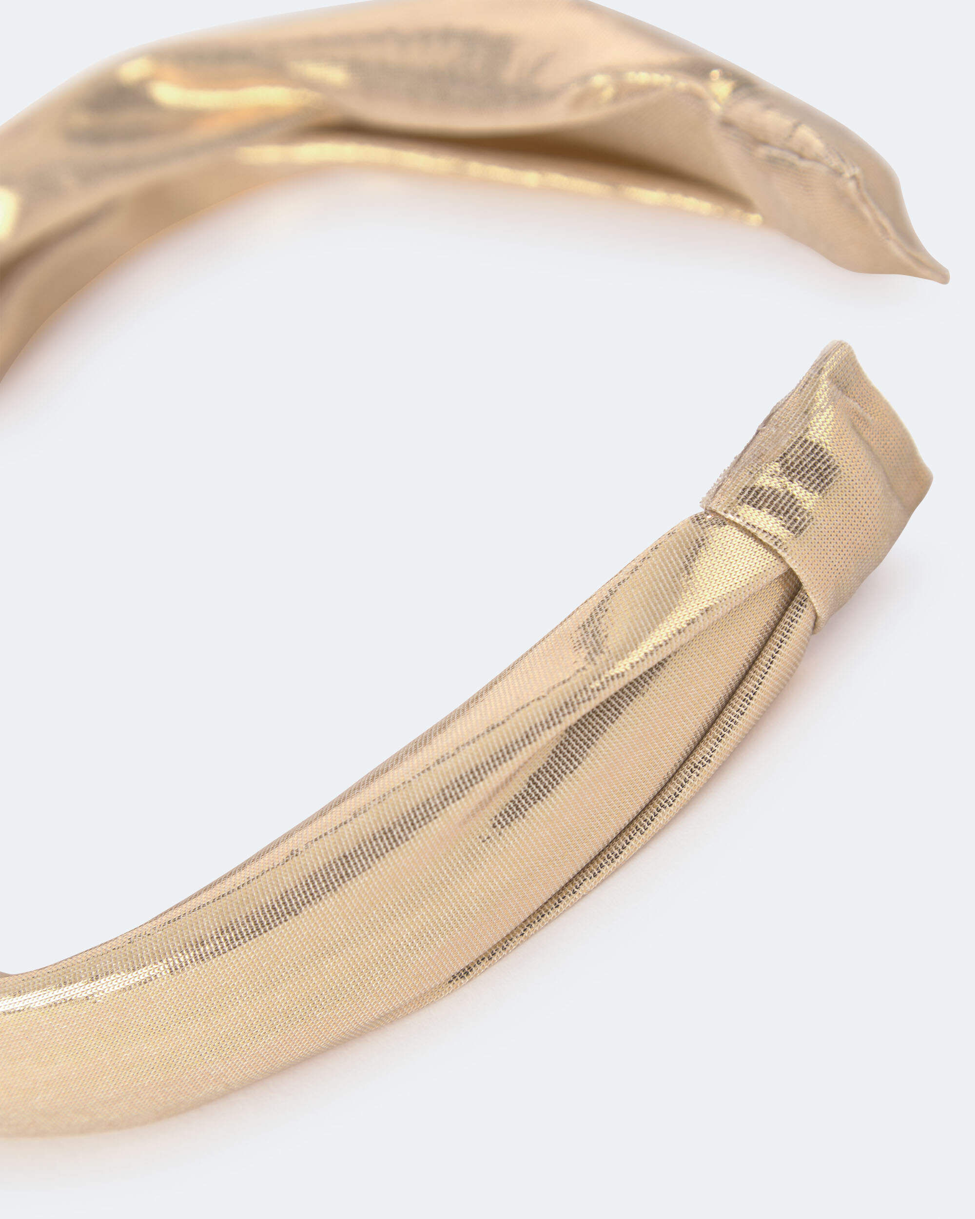 Toddler Girl Metallic Knotted Headband - Gold - Image 6