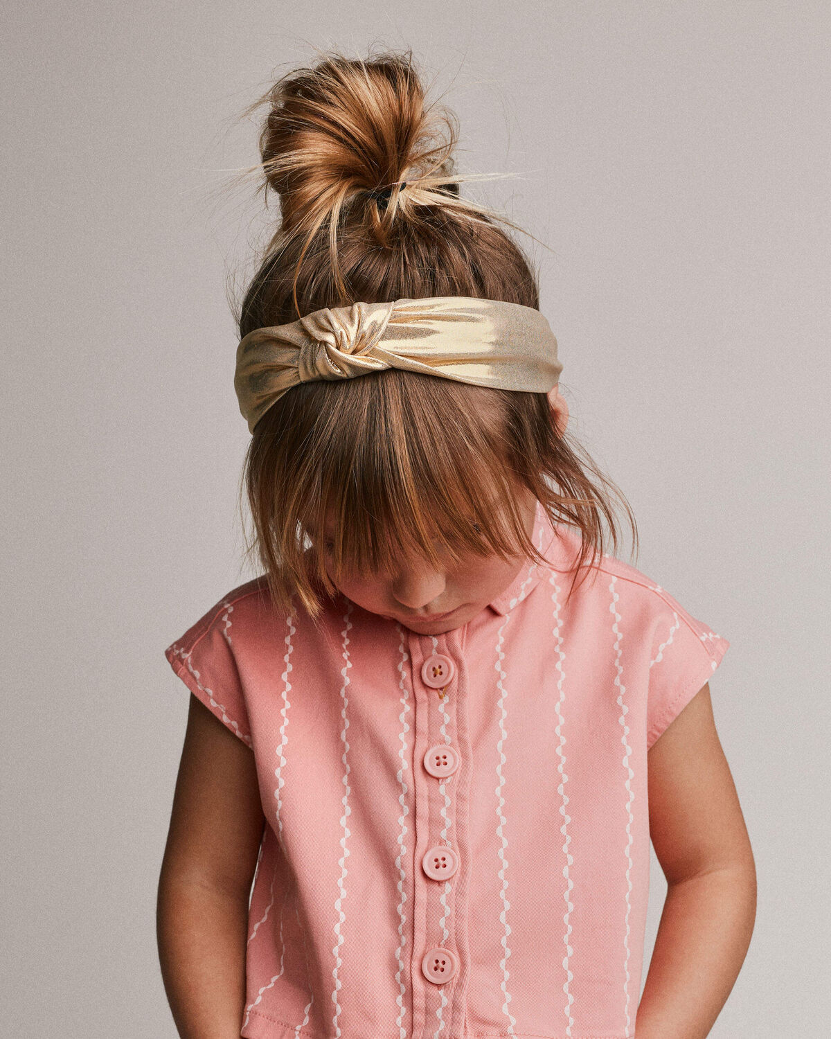 Toddler Girl Metallic Knotted Headband - Gold