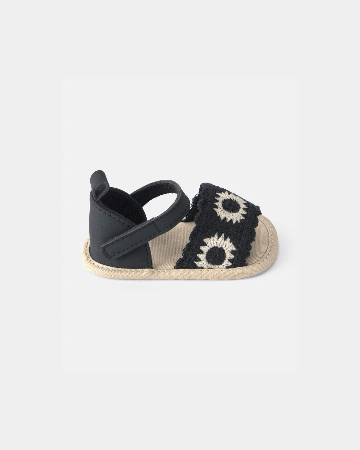 Baby Girl Crochet Sandals - Black - Image 2
