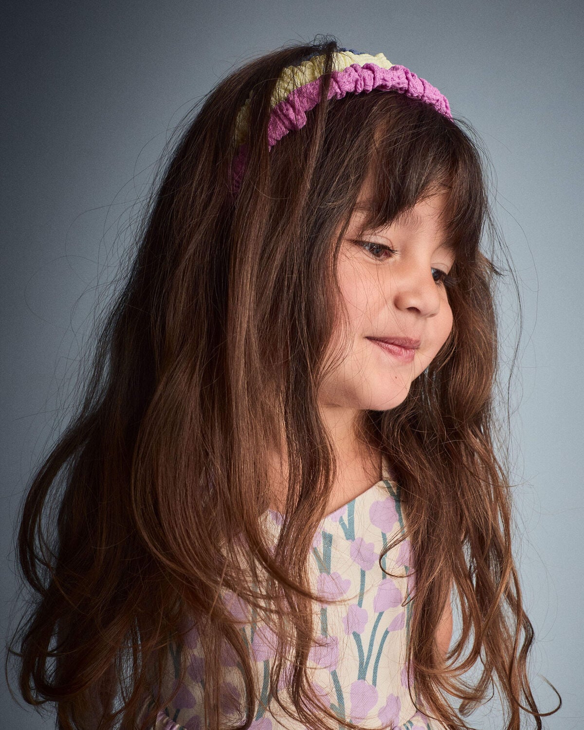 Toddler Girl 3-Pack Headbands - Blue/Yellow/Purple - Image 6