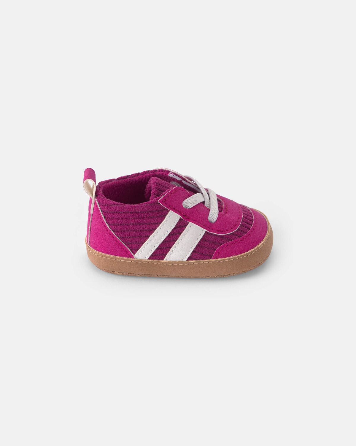 Baby Girl Striped Sneakers - Burgundy - Image 3
