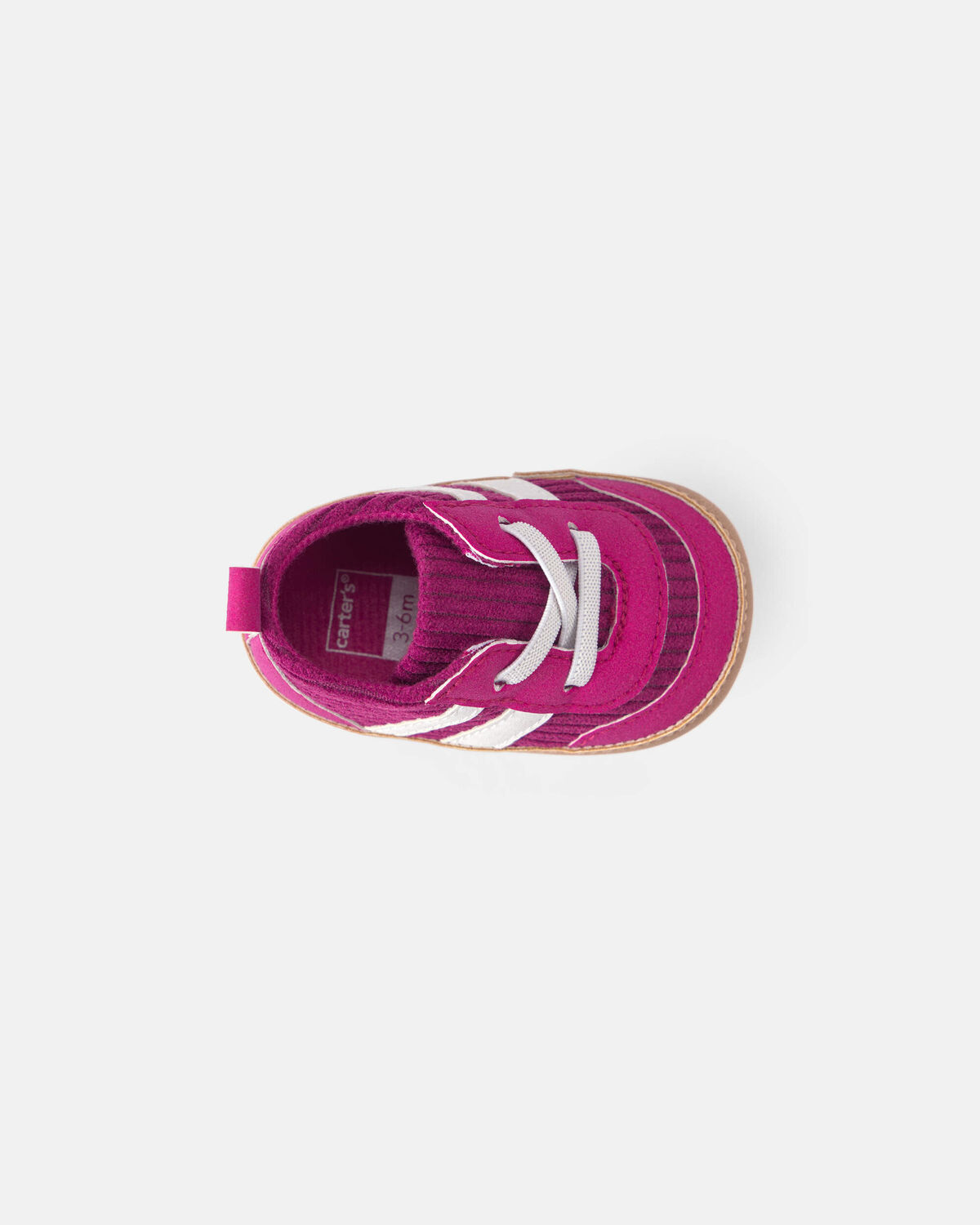 Baby Girl Striped Sneakers - Burgundy - Image 5
