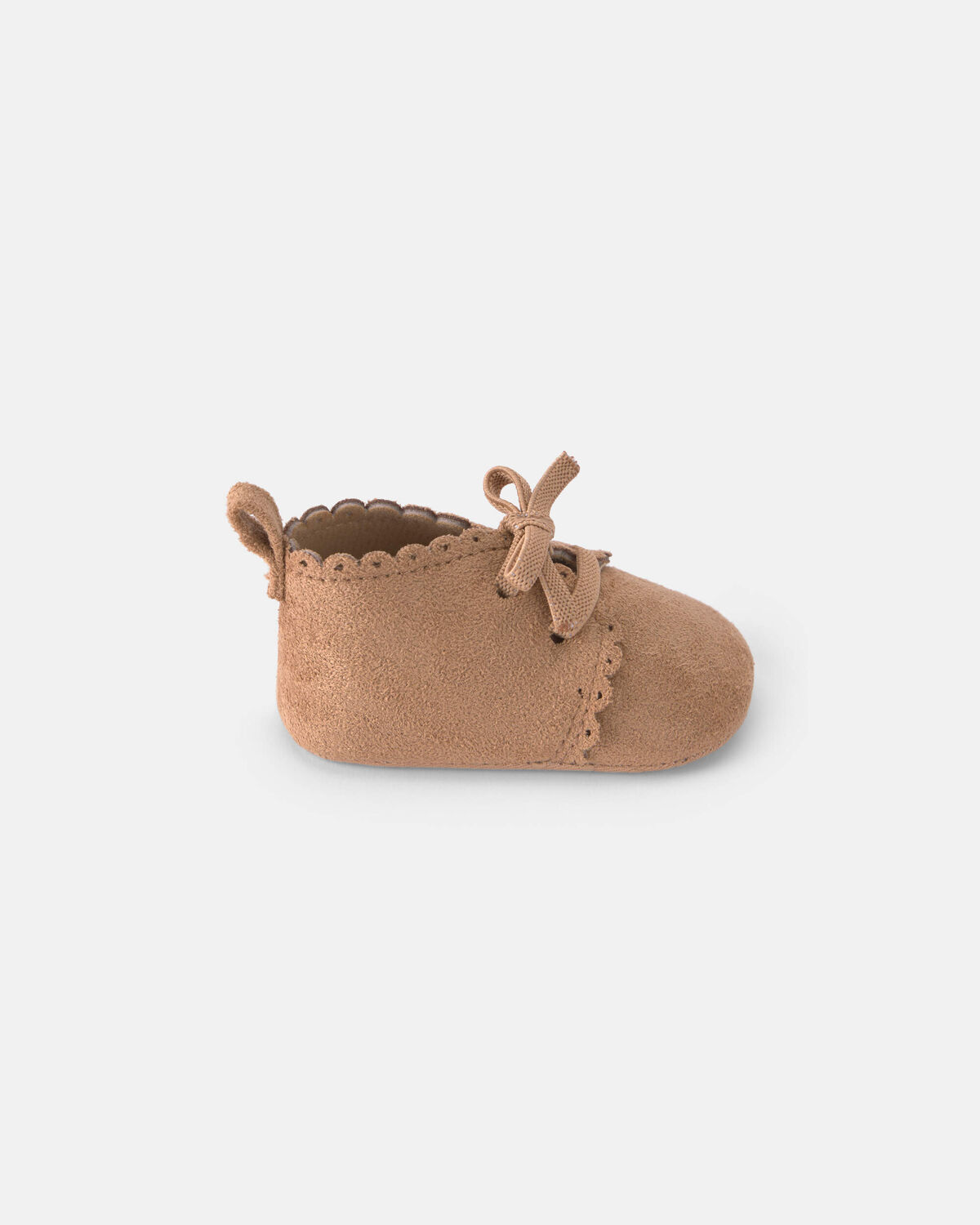 Baby Girl Bow Mocassin Shoes - Tan - Image 3