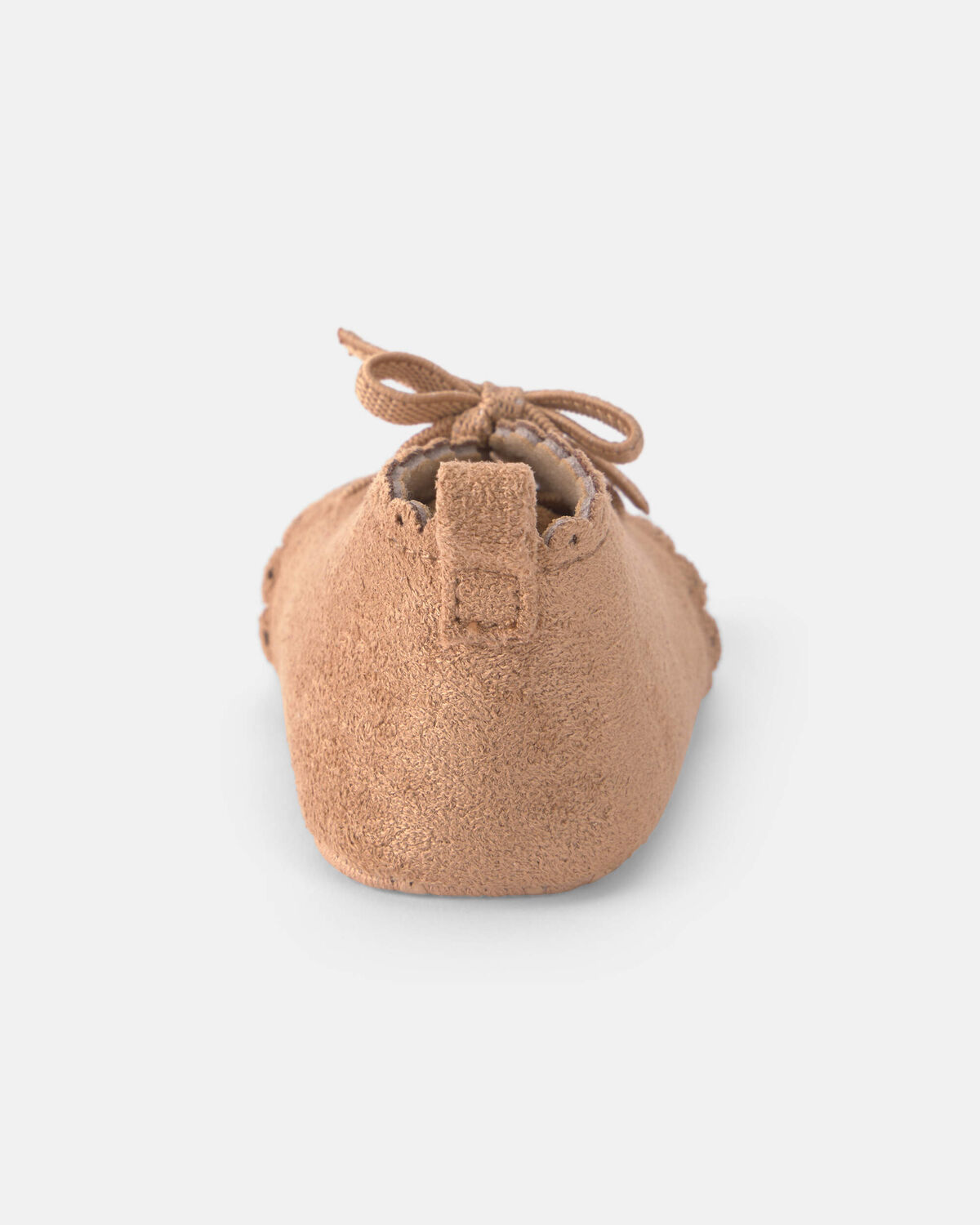 Baby Girl Bow Mocassin Shoes - Tan - Image 4