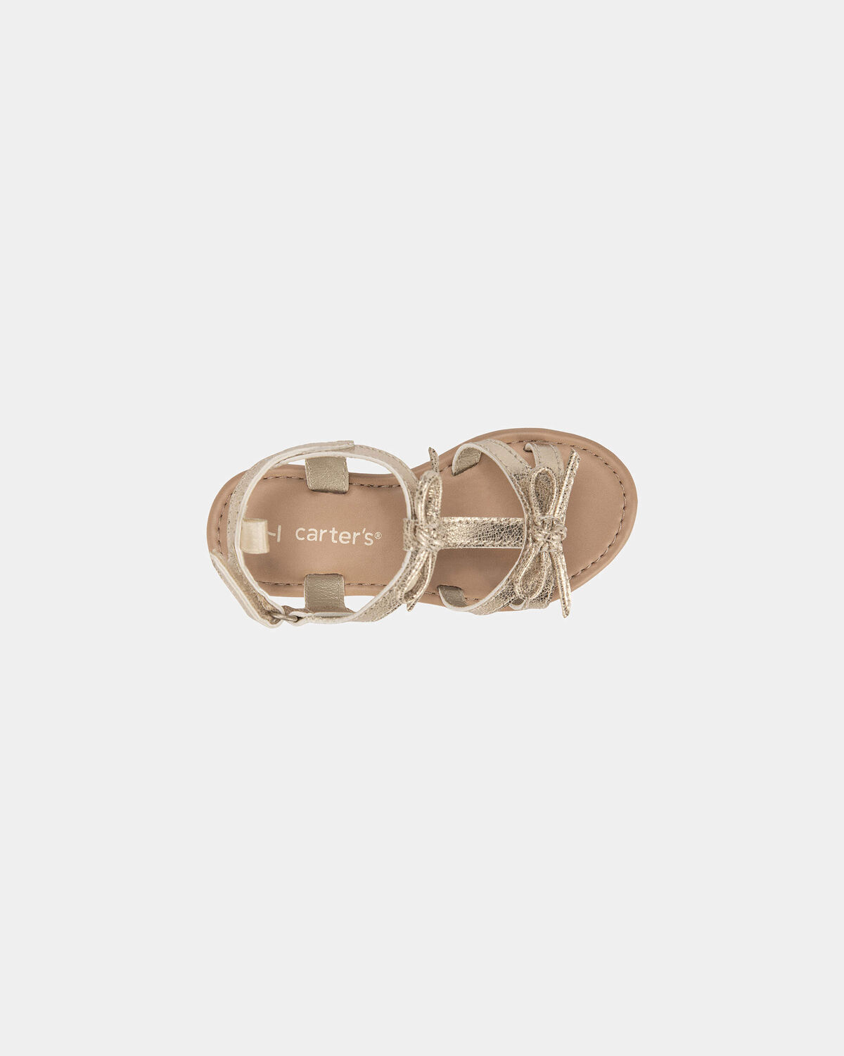 Toddler Girl Metallic Bow Sandals - Gold - Image 4