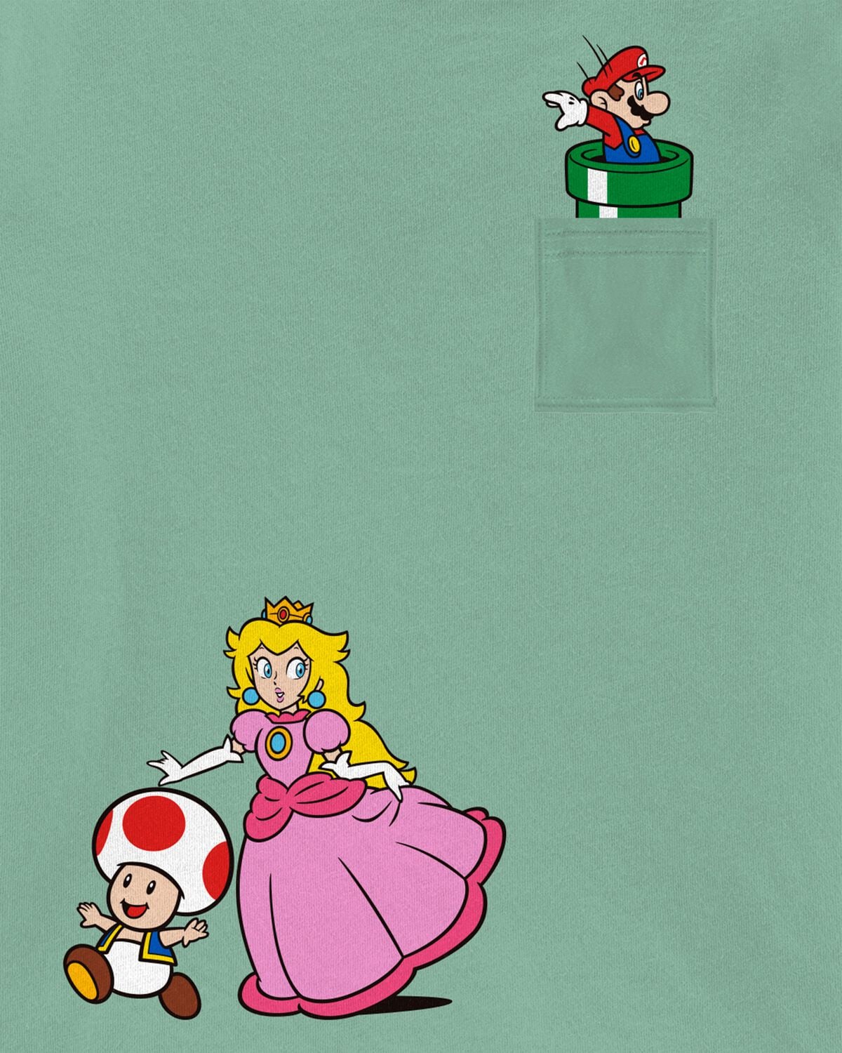 Girls Super Mario Bros™ Princess Peach Short-Sleeve Graphic Tee - Green - Image 3