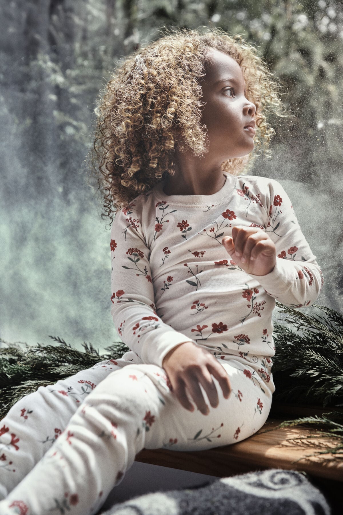 Toddler Girl 2-Piece Organic Cotton Pajamas in Rosethorn Hollow - Image 2