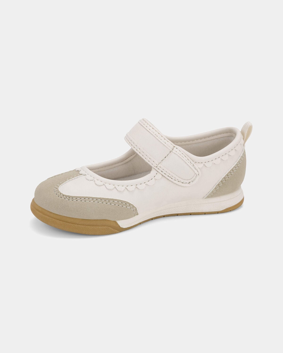 Toddler Girl Scalloped Flats - White - Image 6