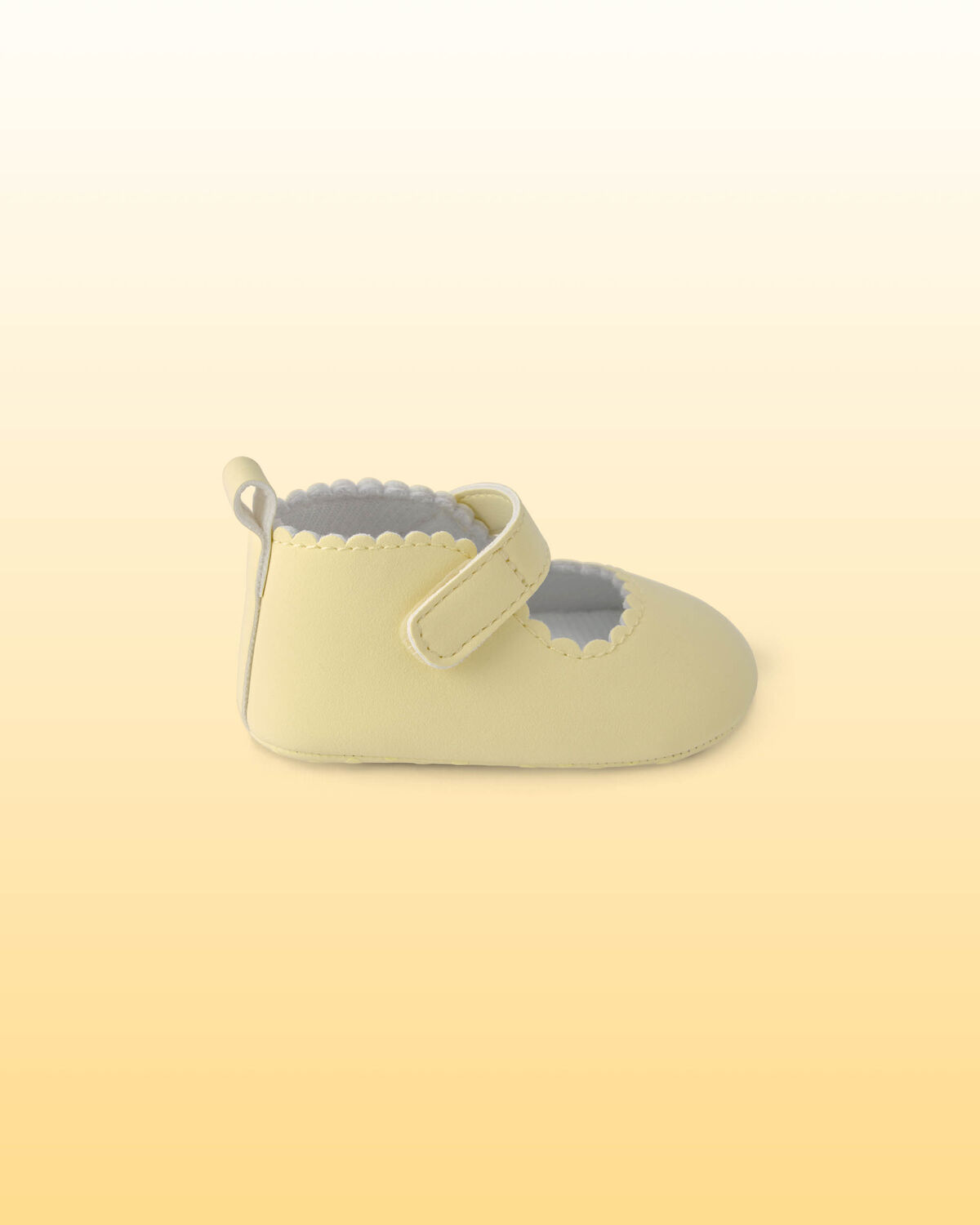 Baby Girl Scalloped Shoes - Yellow - Image 2