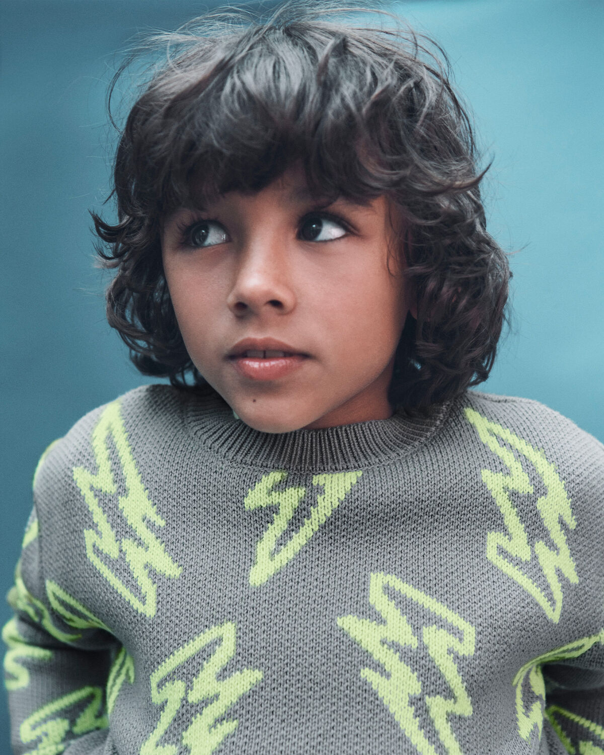 Boys Lightning Sweater - Grey - Image 2