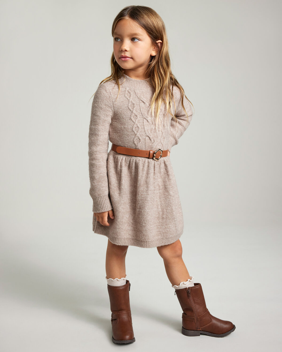 Toddler Girl Fashion Boots - Brown - Image 2