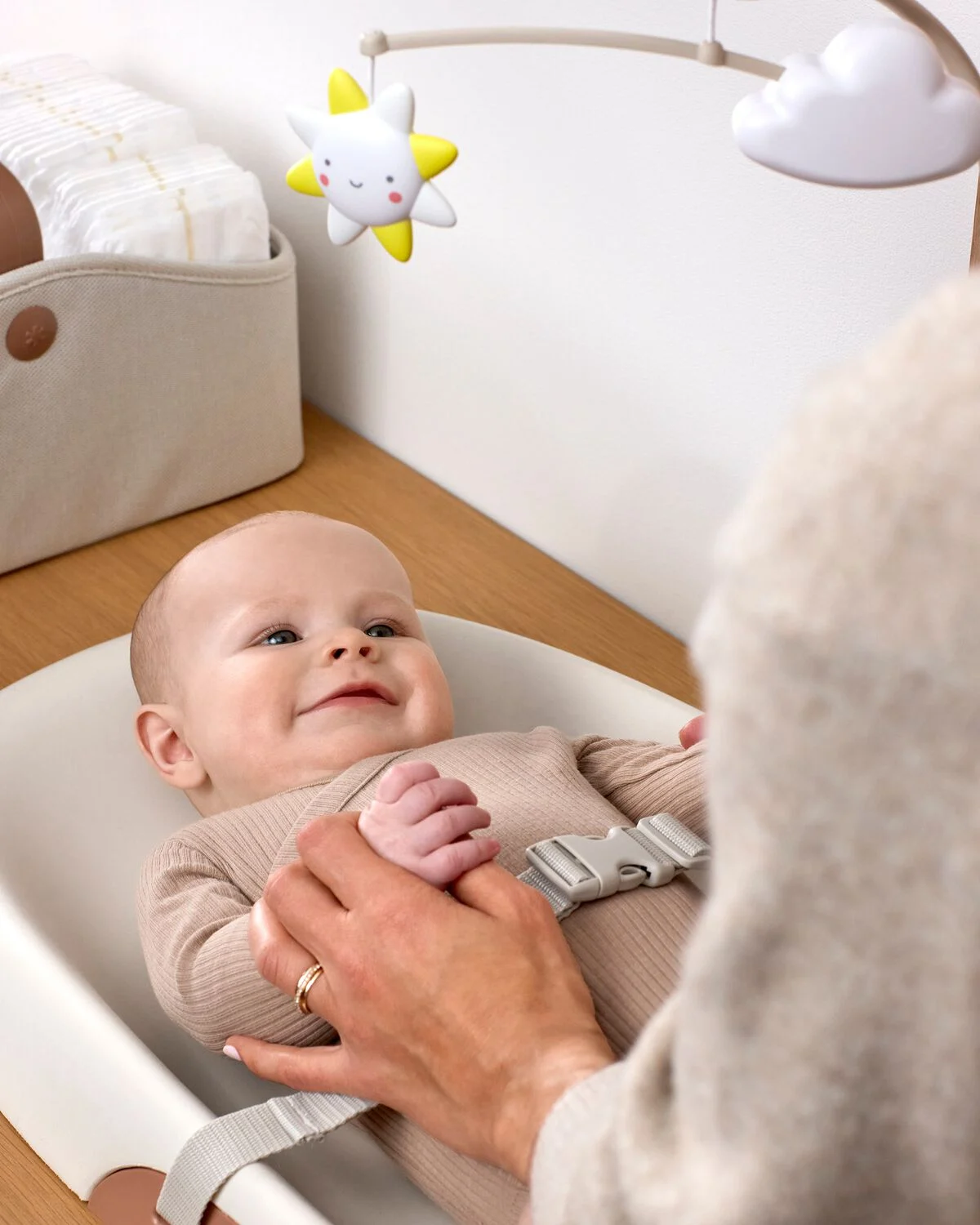 Nursery Style Wipe-Clean Changing Pad - 18 in - Oat - Image 2